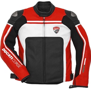 Ducati MotoGP Leather Jacket – Genuine Cowhide Biker Jacket with CE Armor – Racing Motorcycle Gear – Free Shipping