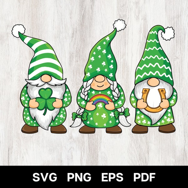 St. Patrick’s Day Gnomes svg, Gnomes svg, Irish Gnomes svg, Shamrock svg, St, Peddy’s Day svg, Lucky Gnomes svg.