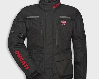 Ducati Textil Motorradjacke Herren | CE Gepanzerte wasserdichte Touring Biker Racing Reitausrüstung