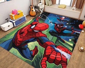 Spiderman Kinderzimmerteppich: Rutschfeste Superhelden-Kinderzimmerdekoration