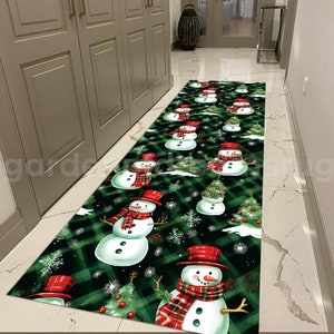 Julmatta, Jultomtematta, Löpare, Löparmodeller, Löpare med tryck, Dekorativ löpare, Presentmatta, Lapptäcksmatta, Snöflingematta