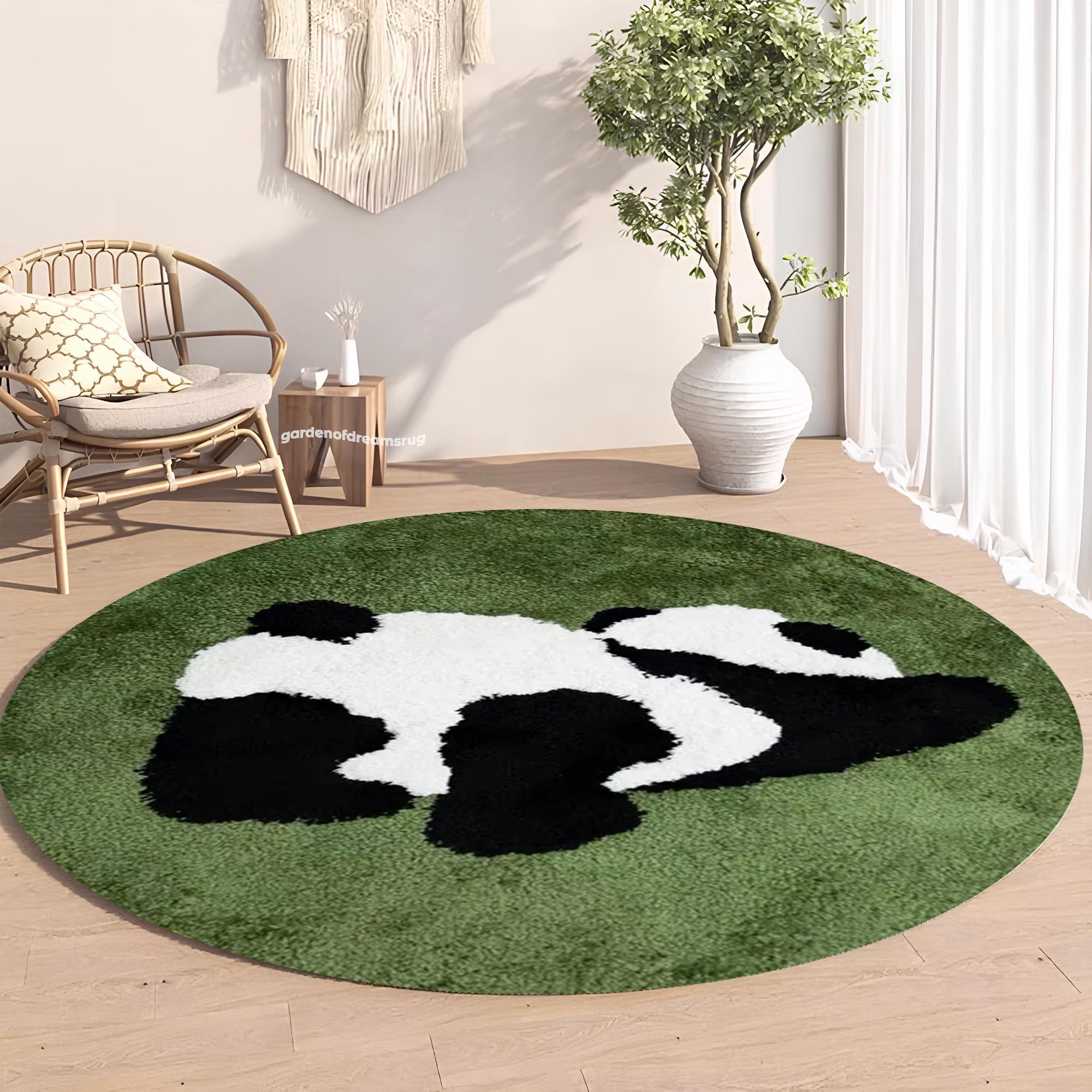 Real Panda Rug Sleeping Panda Rug: Tufted Look Non-slip Polyester Carpet - Etsy UK