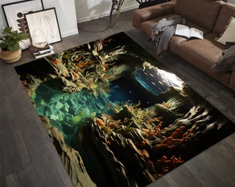 3D Aquarium Rug: Non-Slip Ocean Fish Area Rug