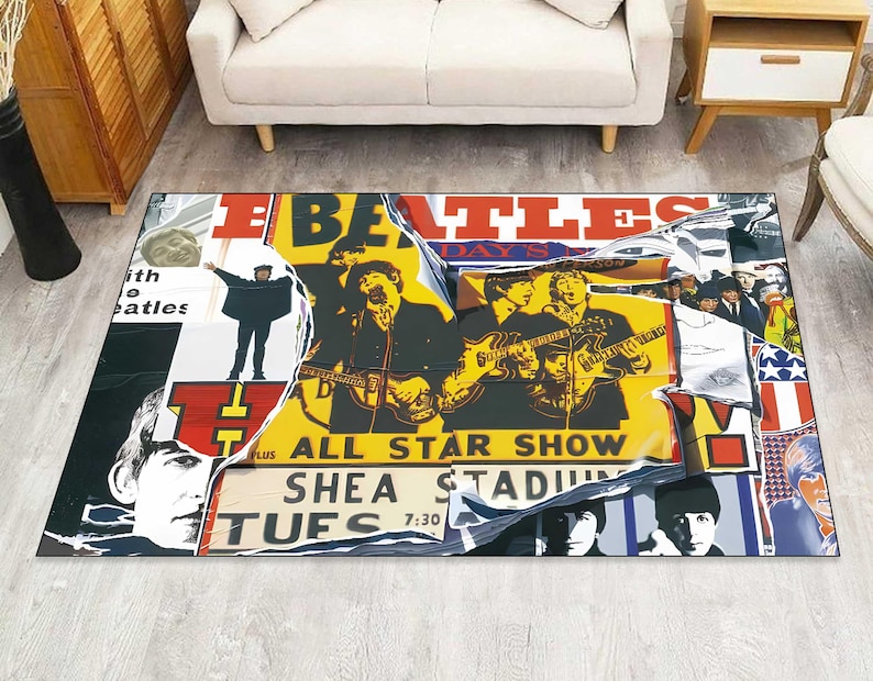 Beatles Covers Rug, Beatles Album Rug, Music Rug, Fan Rug, Music Room ...