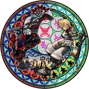 Kingdom Hearts Glasteppich, Kingdom Hearts Birth By Sleep, Soul World Dive to the Heart von der Geburt bis zum Schlaf mit Ventus und Vanitas