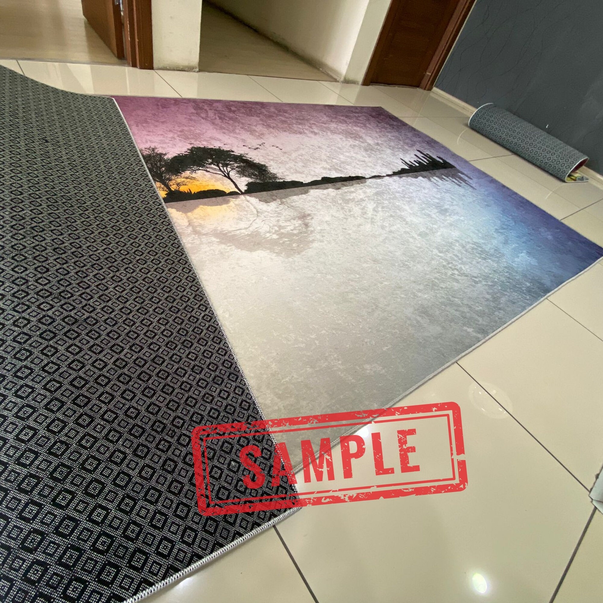 Wicker Look Rug, Wicker Style Rug, Shape Cut Rug, Non Slip Rug, Gift ...