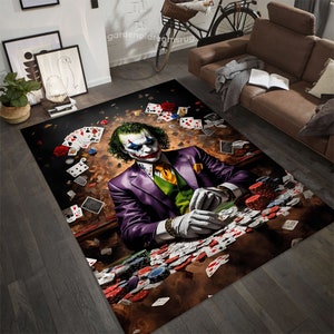 Tappeto Joker, tappeto da film, arredamento per la sala cinema, tappeto da area, tappeti per soggiorno, tappeto per arredamento della casa, tappeto antiscivolo, tappeto lavabile, tappeto popolare, tappeto regalo
