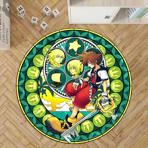 Kingdom Hearts Glasteppich, Kingdom Hearts II, Kingdom Hearts Birth By Sleep Kingdom Hearts Final Mix, Benutzerdefinierter Teppich, Kingdom Hearts Sora