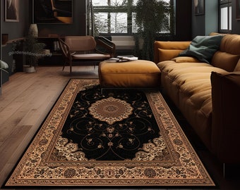 Gothic Turkish Rug: Non-Slip Polyester Area Rug