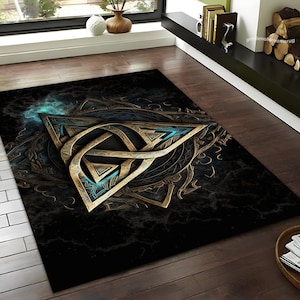 mtg card rug Eye to Eye Rug, Magic the Gathering Rug, Magic Card Decoration, Gargox Rug