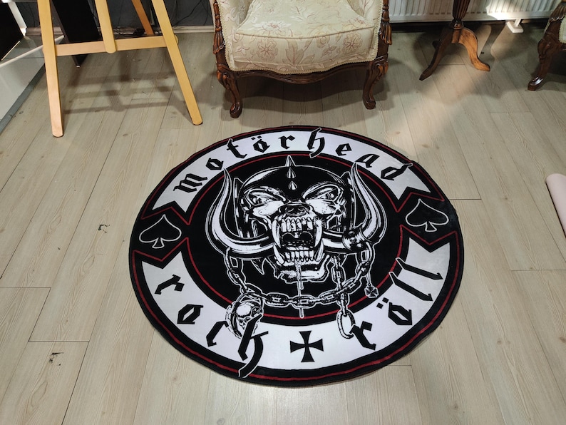 Motorhead Rug Motorhead Rug: Heavy Metal Rock Decor, Washable Polyester Rug - Etsy