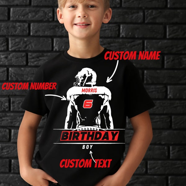 Custom Birthday Football  Shirt, Birthday Family Shirt, Personalized Football T-shirt, Football Lover Birthday Shirt, Birthday Shirt,