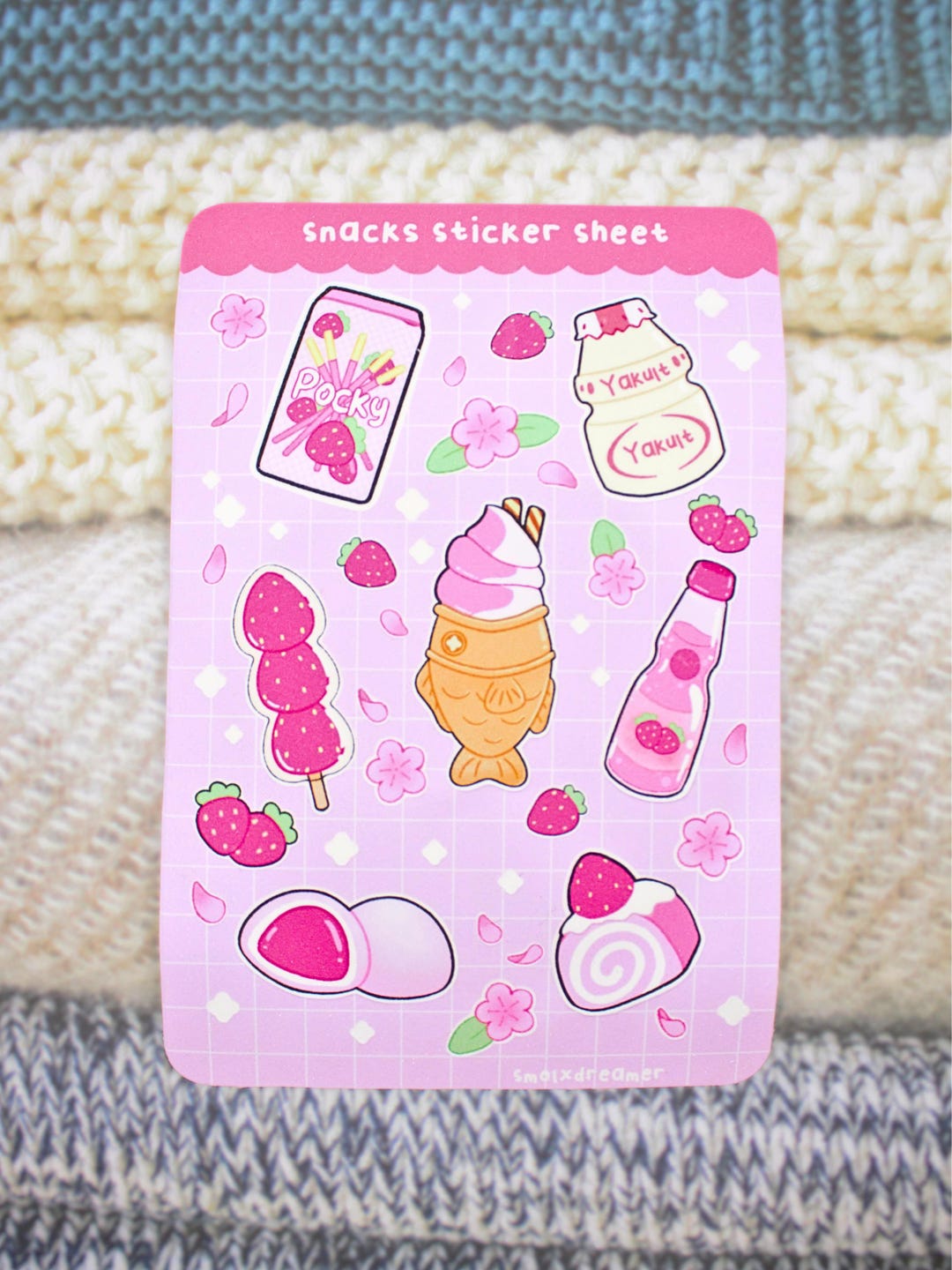 Snack Sticker Sheet Snacks Sticker Sheet Glitter Laminate | Waterproof | for Journal ...