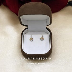 S925 Sterling Silver Plum Blossom Tricolor Stud Earrings, Plum Blossom Stud Earrings