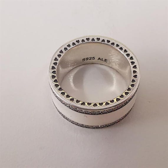 Stackable Pandora Pearlescent Ring Silver Cz Pandora Pearlescent