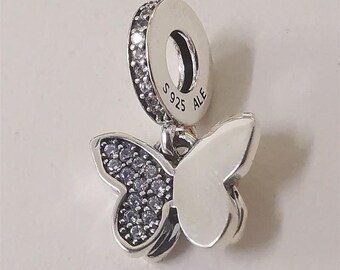 Pandora Sterling Silver Fluttering Butterflies Pendant