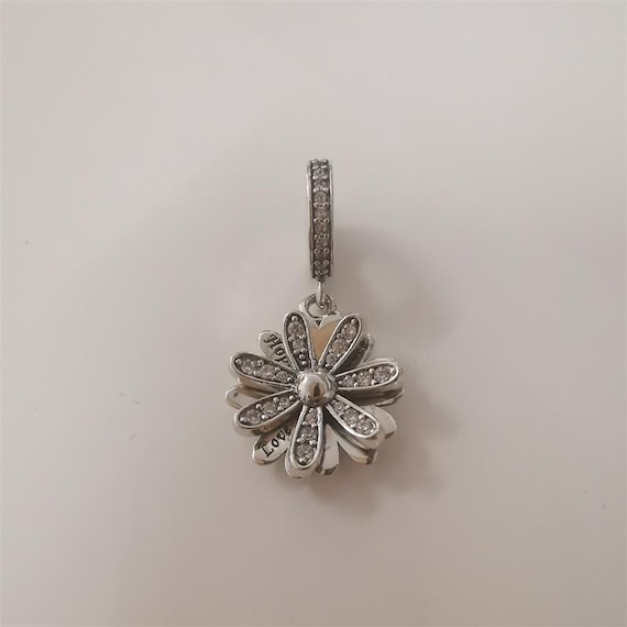 Pandora Sparkling Daisy Flower Dangle Charm