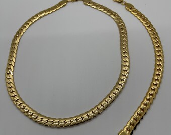 Chaîne en or serpent en acier inoxydable avec ensemble de bracelets