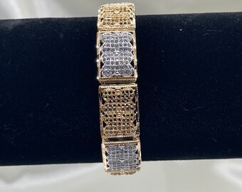 Großes Diamant Ohrstecker Armband | Edelstahl | Schmuck