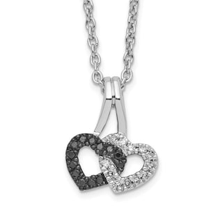 Double heart diamond necklace
