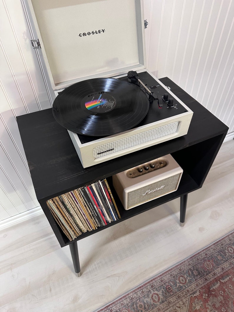 Table for Record Player Stand Mid Century Modern Vinyl Etsy