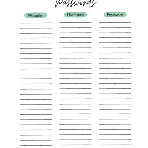 Household Schedule Pdf Templates Etsy