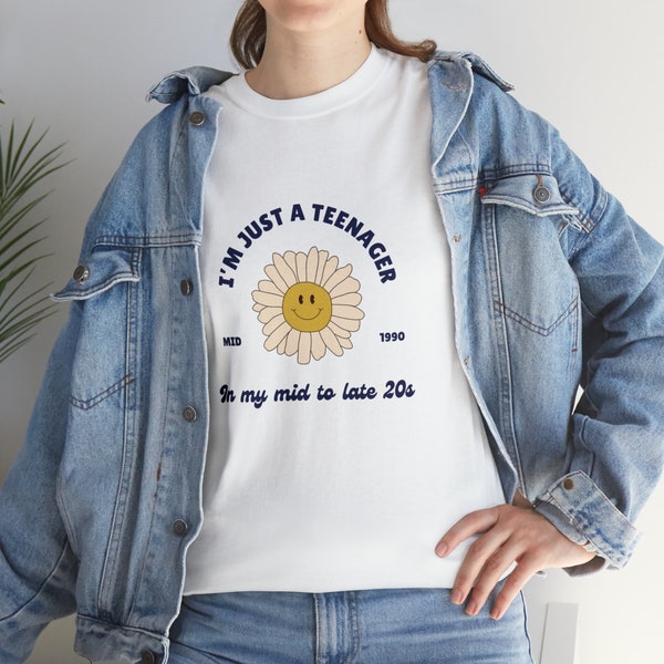 90s teenager Unisex Heavy Cotton Tee