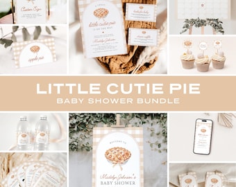 Cutie Pie Baby Shower Bundle Cutie Pie Baby Shower Invitation Fall Thanksgiving Baby Shower Little Cutie Baby Shower Autumn Baby Shower