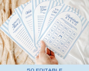 Last Toast on the Coast Bachelorette Party Game Template Editable Bachelorette Games Bundle Bridal Shower Game Hen Party Games Printable