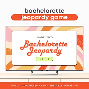 Retro Bachelorette Jeopardy Game Template Bridal Jeopardy Powerpoint Bachelorette Party Games Retro Disco Groovy Bridal Party Jeopardy Game