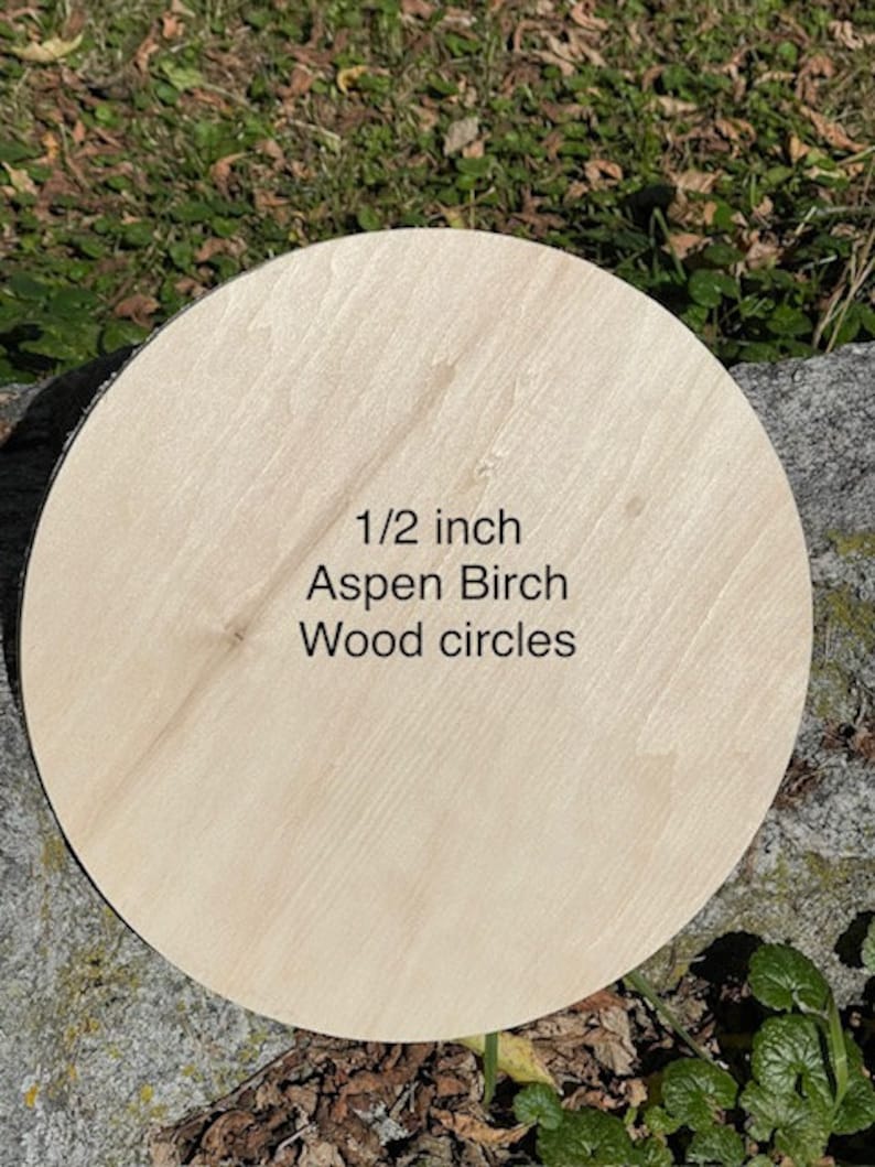 Birch Wood Round Blanks | 1/2” Wood Circles | Unfinished | Woodworking ...