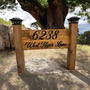 Address Sign | Wood Address Sign | Outdoor Address Sign | Personalized Address Sign | Personalized Driveway Sign | Yard Art | Christmas Gift