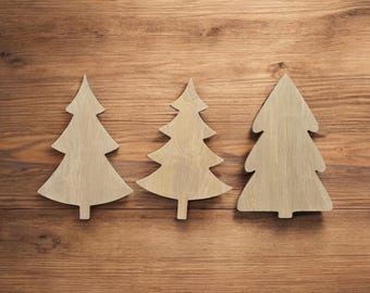 Wood Christmas Tree | Wood Tree Blanks | Christmas Tree Blanks | Rustic Wood Tree