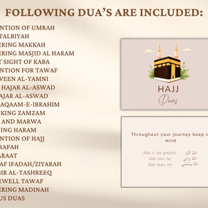 Hajj Dua Cards, Printable Hajj Duas, Hajj Dua Flashcards, Hajj Dua Book