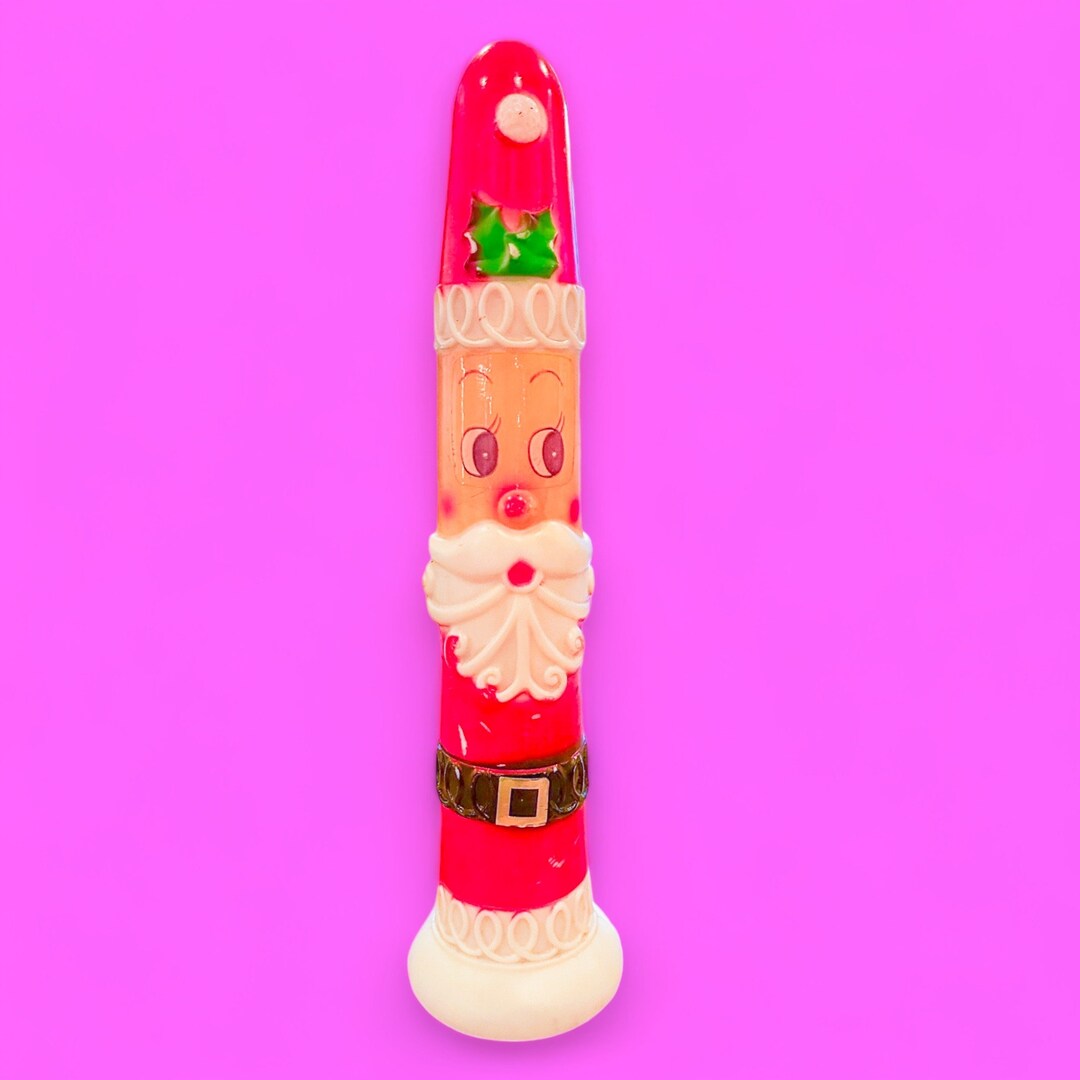 Santa Tabletop Light Light Mid Century Blowmold Vintage Cute Blow Mold