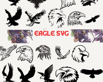 Eagle SVG Bundle, Eagle PNG Bundle, Eagle Clipart, Eagles svg, Eagle Silhouette, Eagle SVG Cut Files for Cricut, Eagle Head Svg, Animal Svg