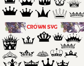 Royal Crown SVG File, King Crown SVG, Queen Crown SVG, Princess Tiara Svg, File For Cricut, For Silhouette, Cut File, Dxf, Png, Svg