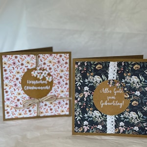 Cartes de vœux - cartes pour anniversaires, mariages, occasions spéciales, comme remerciements. Le texte est personnalisable