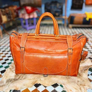 Sac week end en cuir sale