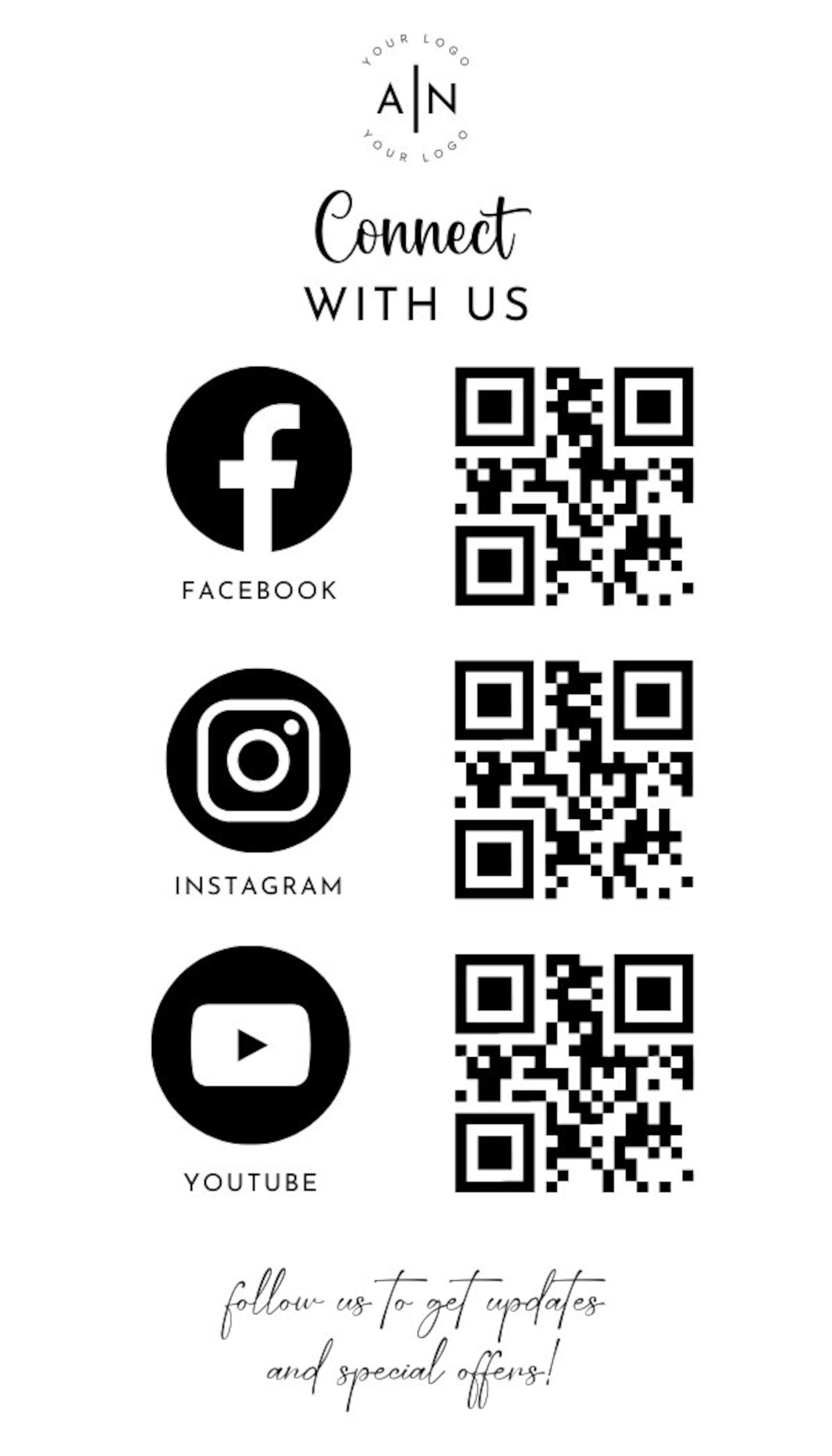 Connect With Us QR Code Template Hairdresser Qr Sign Template connect-with-us-qr-code-template-hairdresser-qr-sign-template