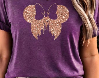 Camiseta Disney, Camiseta Disney para mujer, Camiseta Disney con orejas, Camiseta Disney unisex para mujer, Camiseta Disney con silueta de Mickey.