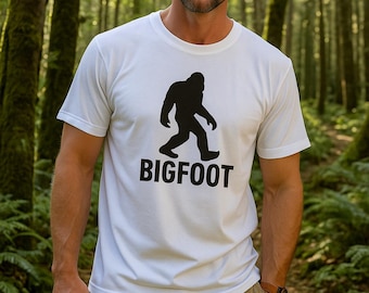 Funny Bigfoot Graphic T-Shirt: Sasquatch Hiking Adventure Tee