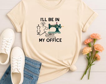 Funny Sewing Machine T-Shirt: Quilting Lover Gift
