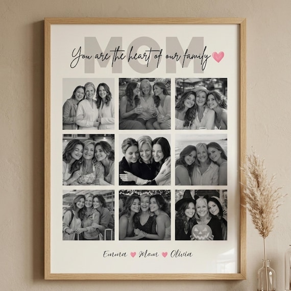 Personalised Digital Mum or Mom Photo Print – Custom Instant Download Gift from Son or Daughter, Mother’s Day, Birthday & Christmas Keepsake