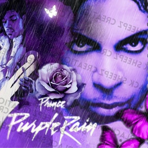 Prince Purple Rain Sublimation Design Etsy