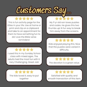 May include: Five customer reviews with five-star ratings for a product. The reviews highlight the product's fun and engaging nature, its suitability for various ages, and its positive impact on screen time. The reviews also mention the product's quality and ease of use.