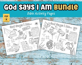 Kinderactiviteiten Afdrukbare Bijbelactiviteit Homeschool Kleurplaat Activiteit Placemat Bijbeltekst Zondagsschoolactiviteit voor kinderen