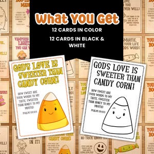 Halloween Bible Verse Cards Christian Halloween Alternatives Church Fall Harvest Party Digital Download Kids Ministry Material Sunday School Resource Multiple Print Sizes Faith Based Learning Tool Educational Design Children Ministry