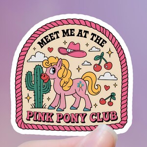 Meet Me At The Pink Pony Club Sticker