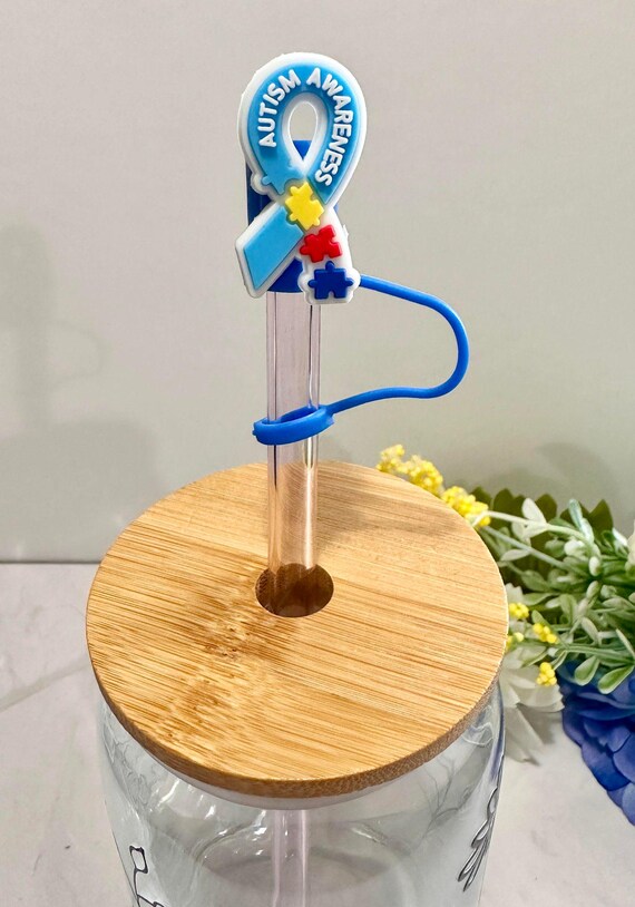 Autism Awareness Straw Topper: Fits 10mm Stanley/yeti Straws